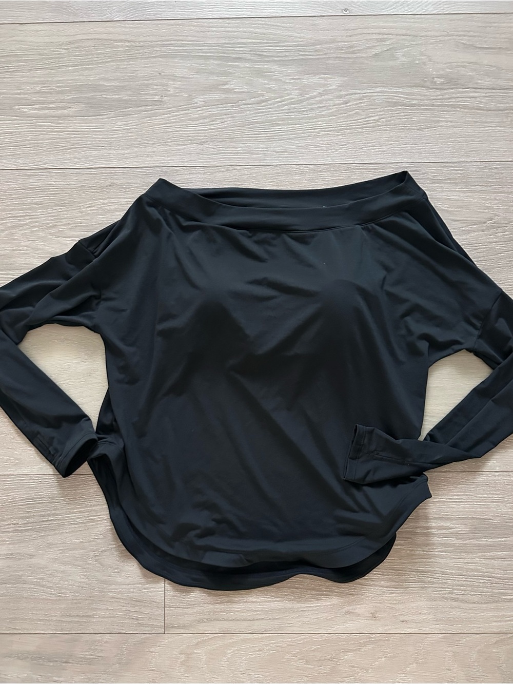 HALARA Black Off-Shoulder Long Sleeve Top NWOT